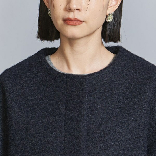 楽天市場】【WEB限定】ブークレ ノーカラーショートコート