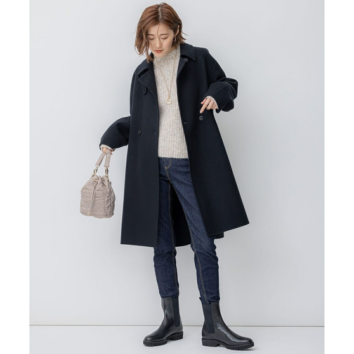 楽天市場】【滝沢眞規子さん着用】ウールリバー コート／23区（23KU