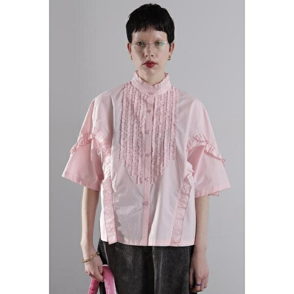 楽天市場】ハーフスリーブフリルシャツ／ローズバッド（ROSE BUD
