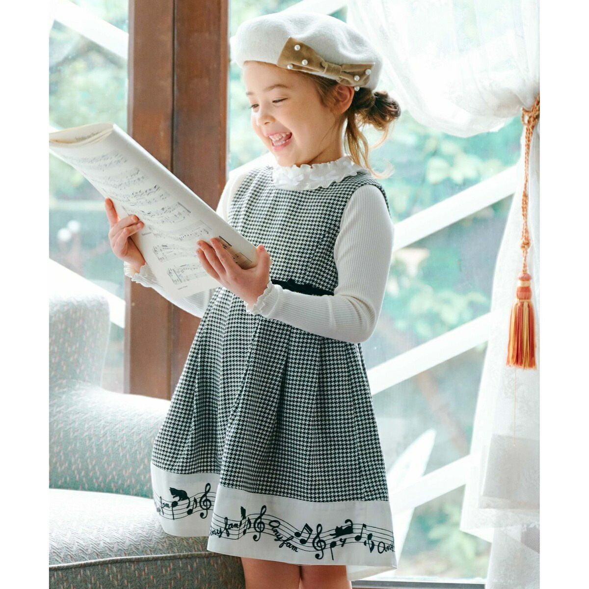 楽天市場】モノトーン音符ジャンパースカート／エニィ（any FAM