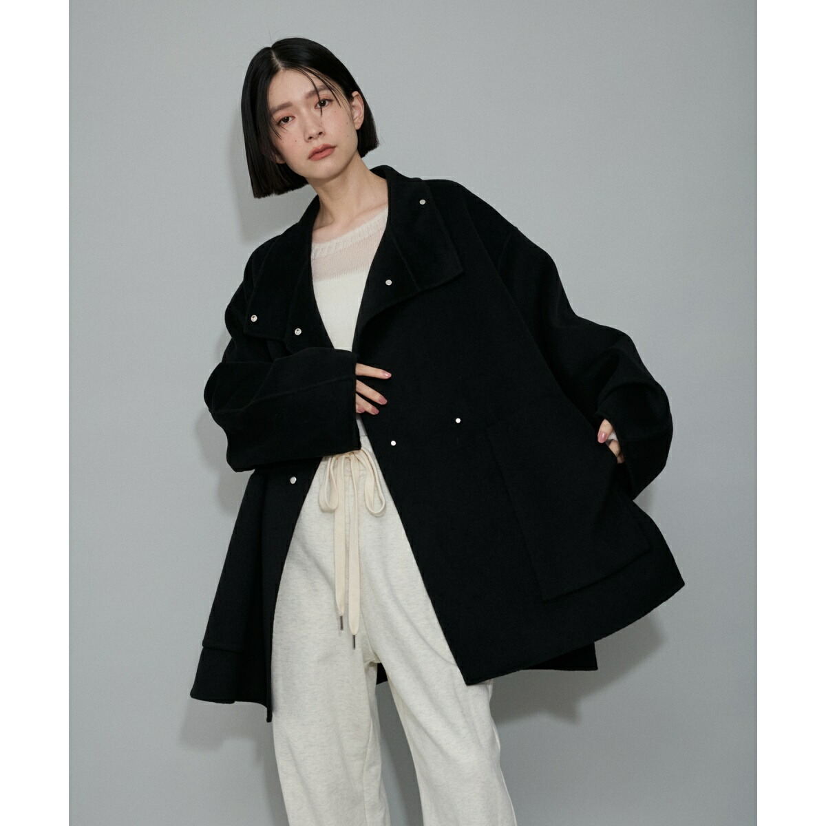 楽天市場】【WEB限定・サステナブル】スタンドカラーハーフリバー