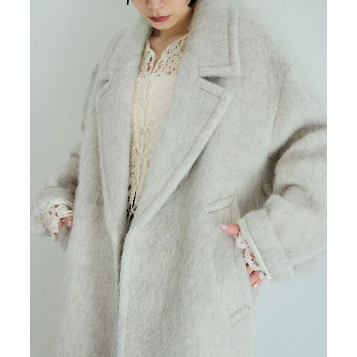 楽天市場】ウェーブシャギーミドルコート／アダムエロペ（ADAM ET ROPE