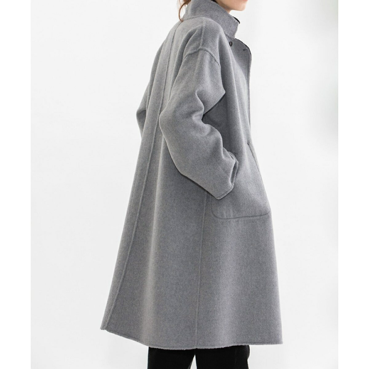 楽天市場】ダブルフェイスリバーシブルスタンド襟コート