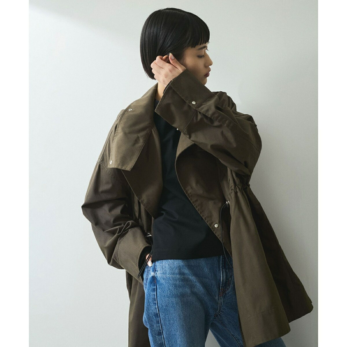 楽天市場】【WEB限定】スタンドカラーハーフモッズコート