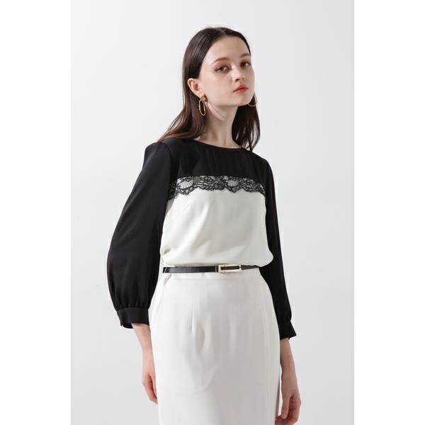 楽天市場】◇バイカラーレースコンビブラウス／ピンキー＆ダイアン