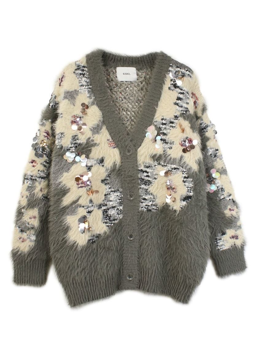 楽天市場】花柄ビジューシャギーカーディガン／コエル（COEL） : 丸井