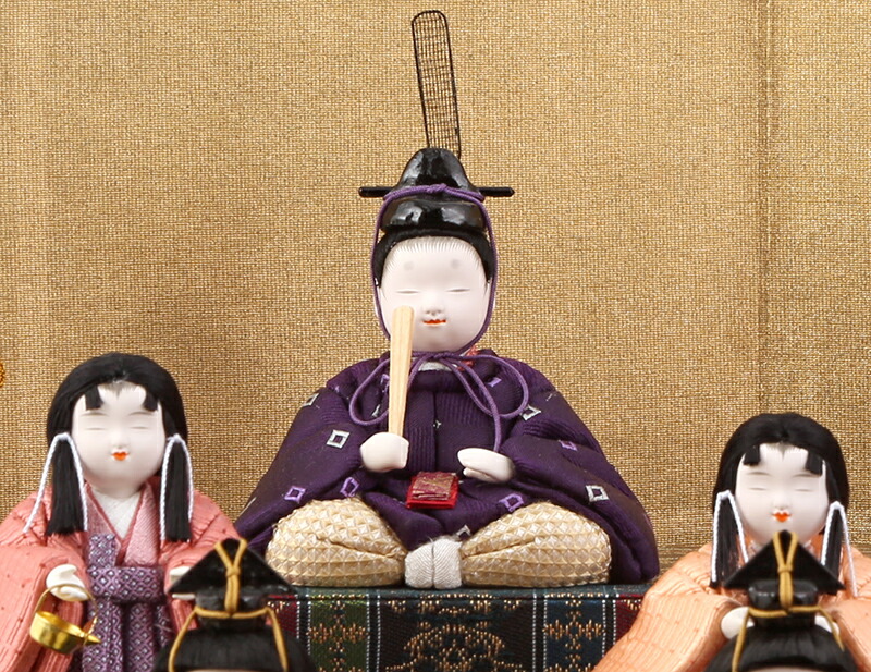 楽天市場】雛人形 コンパクト おしゃれ 木目込み 十五人飾り 平飾り