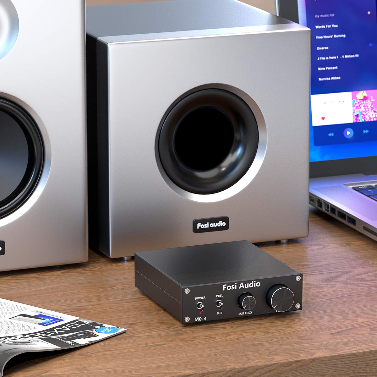 楽天市場】【送料無料】Fosi Audio M03 サブウーファーアンプ 200W