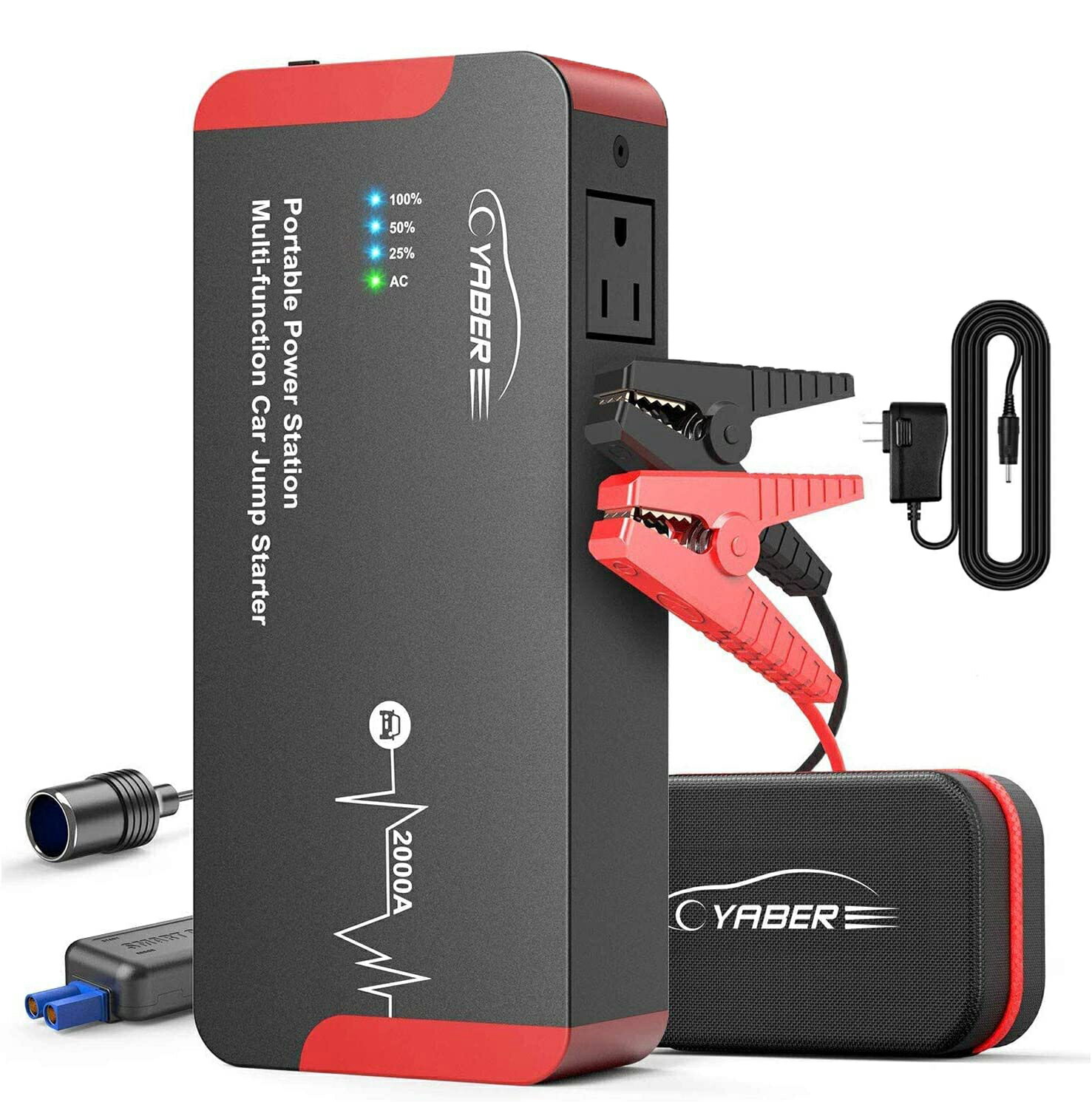 楽天市場】YABER ジャンプスターター AC電源使用可 22000mAh 2000A