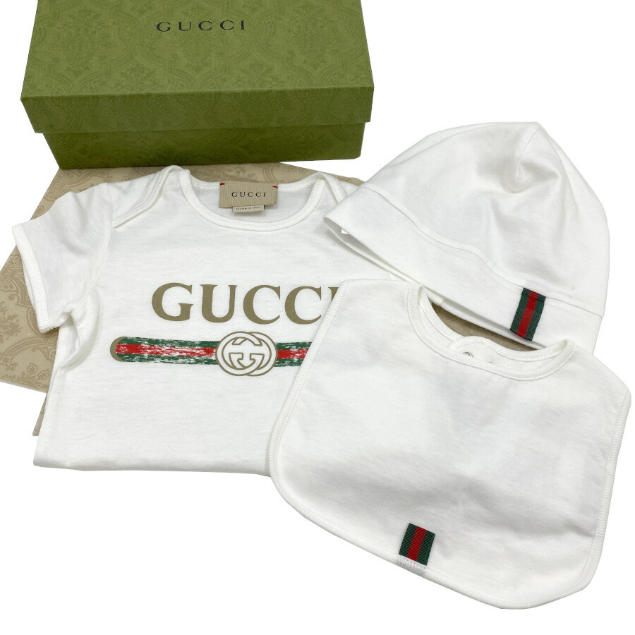 楽天市場】【新品】グッチ GUCCI ベビー GUCCI ロゴ コットン ギフト