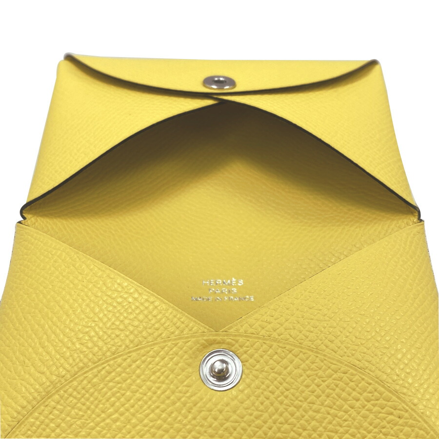 楽天市場】エルメス HERMES カルヴィ エプソン レザー ジョーヌドゥ