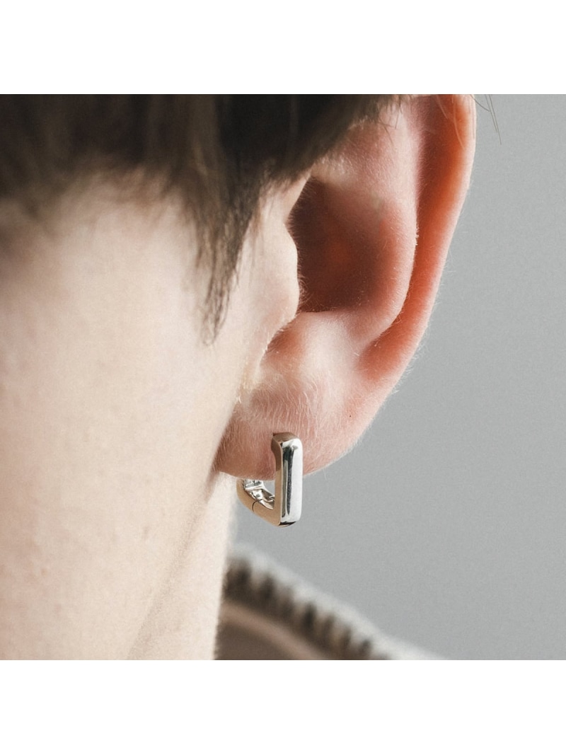 楽天市場】【4°C HOMME+】 シルバー フープ ピアス/片耳用 4℃ HOMME+