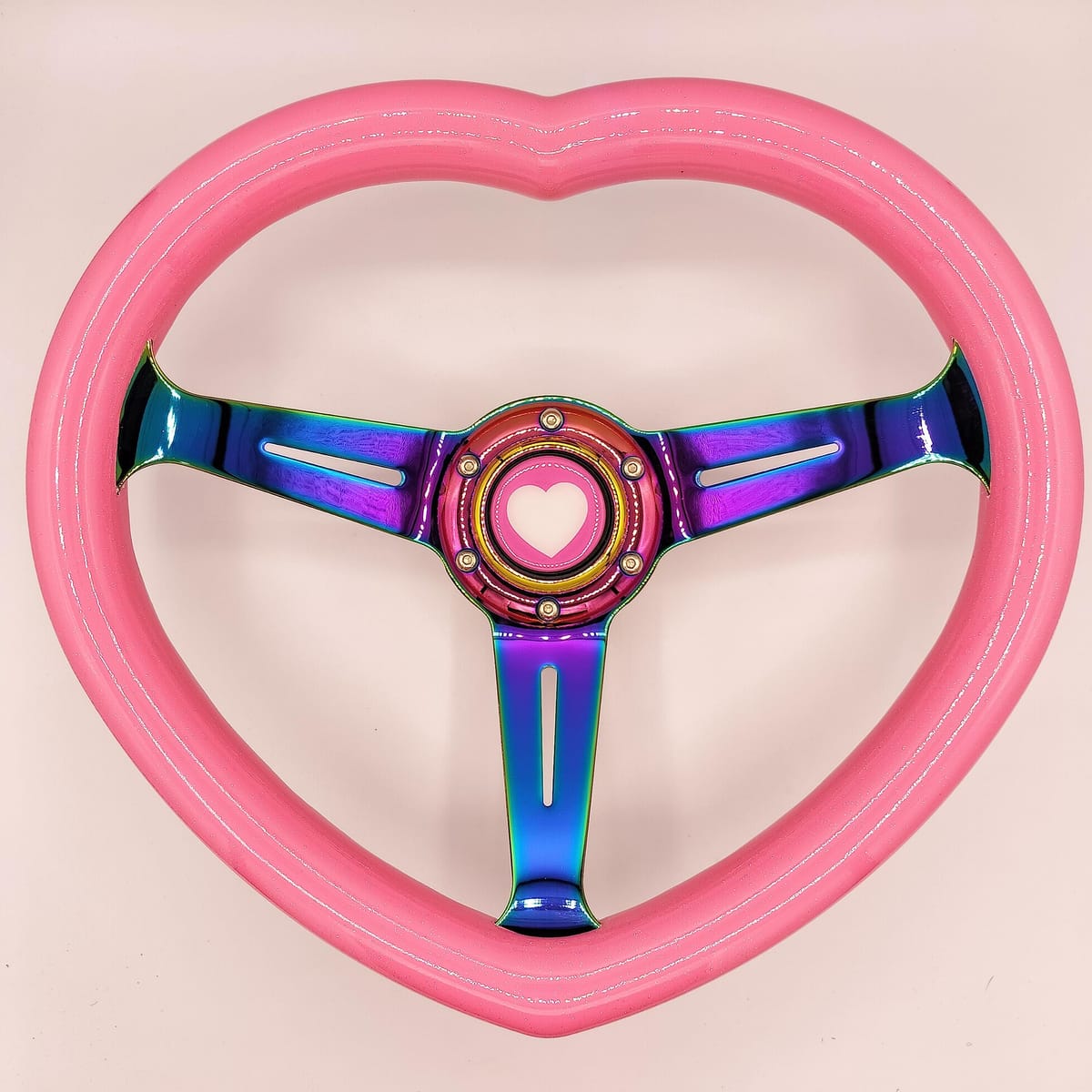 楽天市場】Garage SS ハートステアリング ネオクローム かわいい
