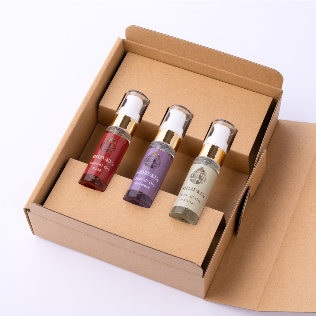 椿オイルの香り比べお試し3本セット[箱入] | 長崎県五島列島産 椿油