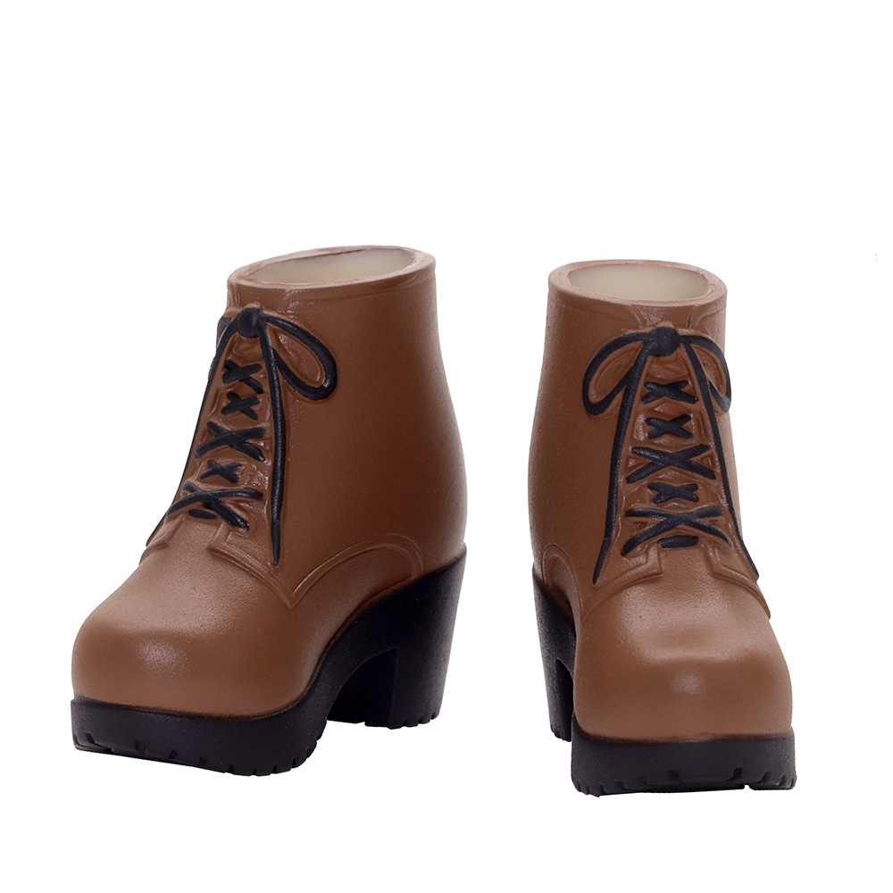 1／6 ソフビショートブーツ ブラウン×ブラック【AKT165-BWB