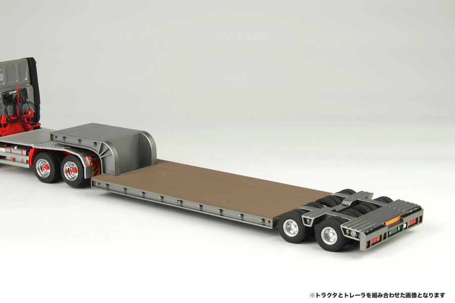 1/50 16輪 中低床重量物運搬用トレーラ ライトガンメタリック