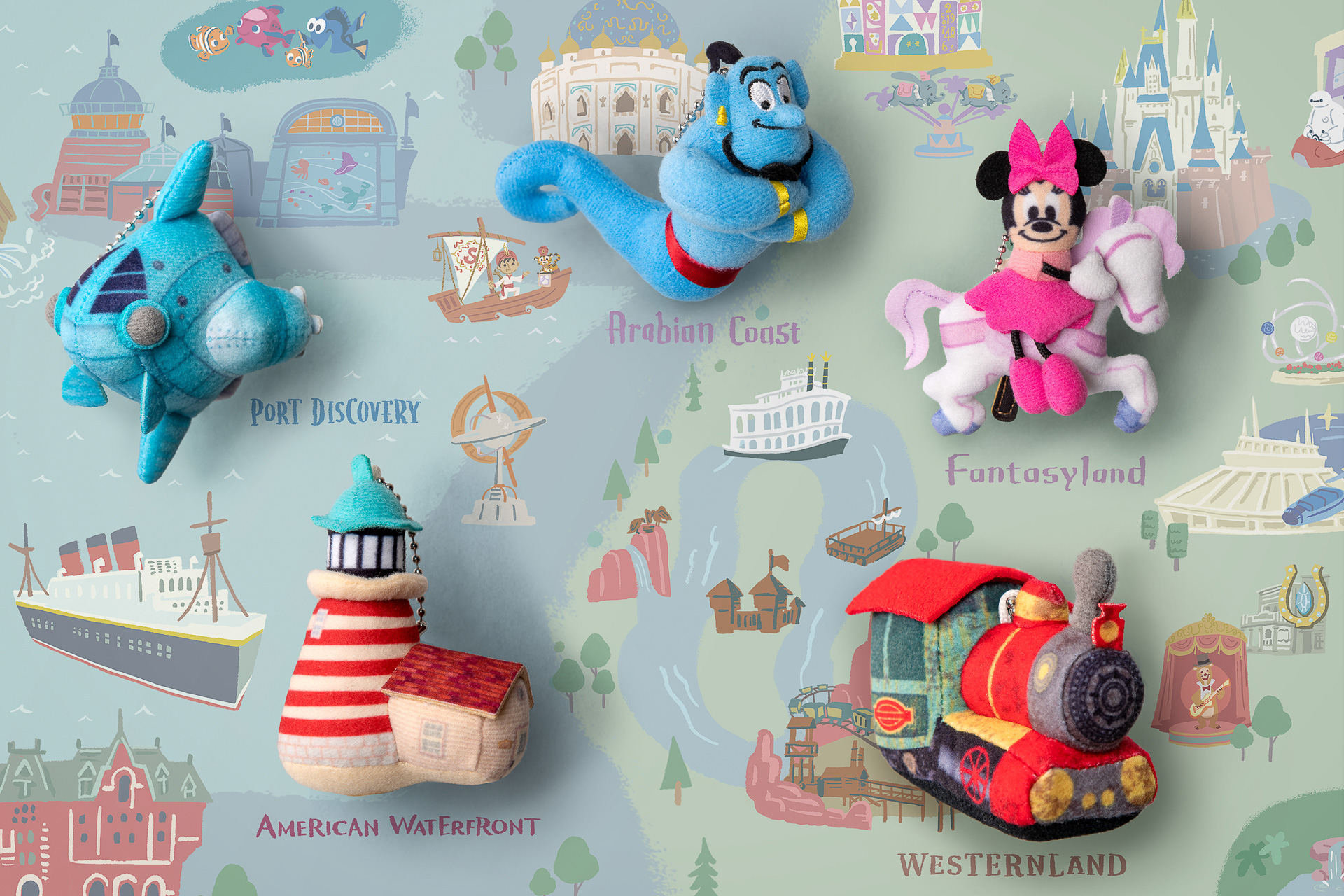 東京ディズニーリゾートをエンジョイするミッキーたちをデザイン