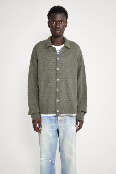 Our Legacy Evening Polo Moss Green Fuzzy Alpaca – Très Bien