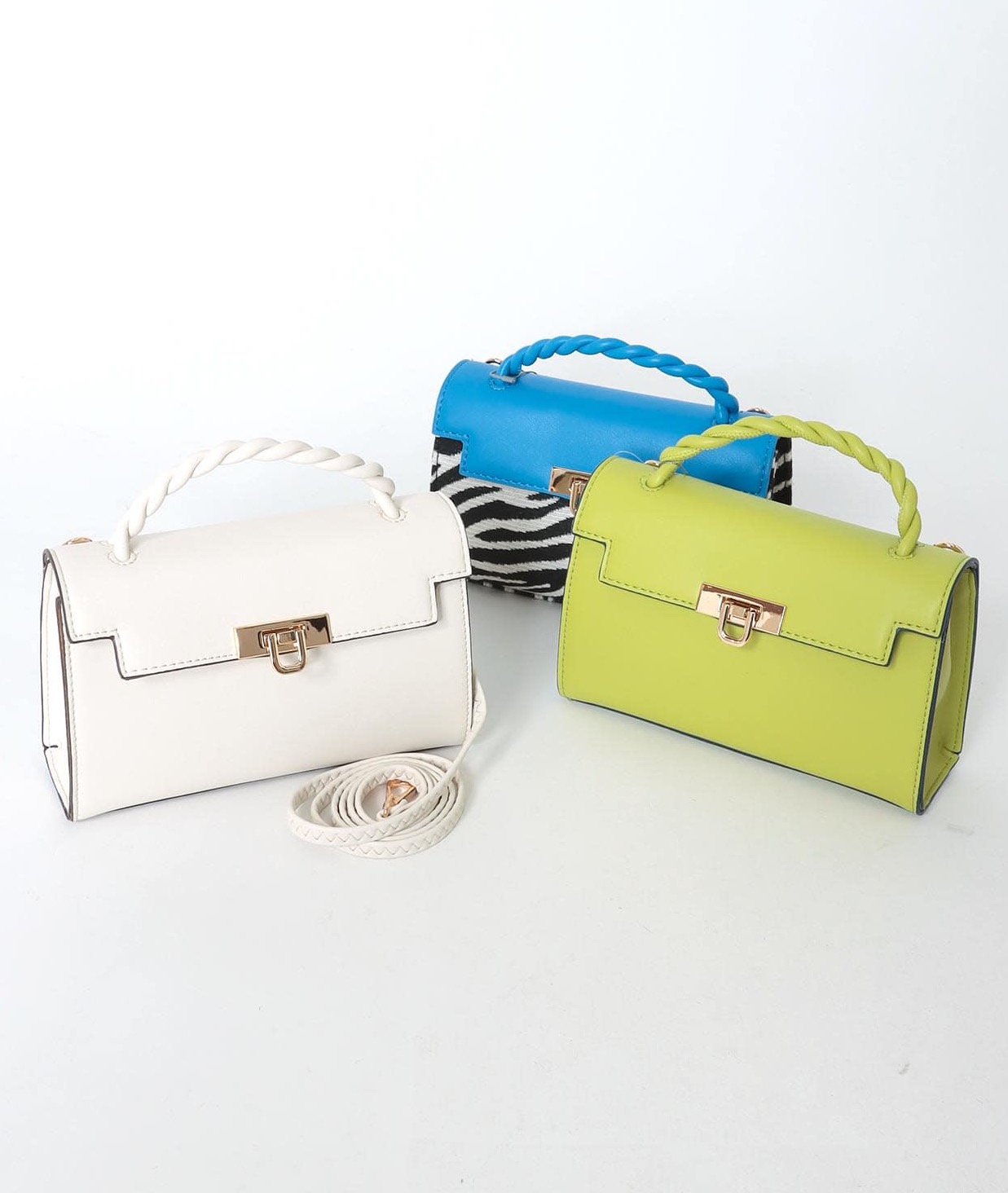 捻りハンドルミニバーキン2WAYショルダー｜スリーフォータイム