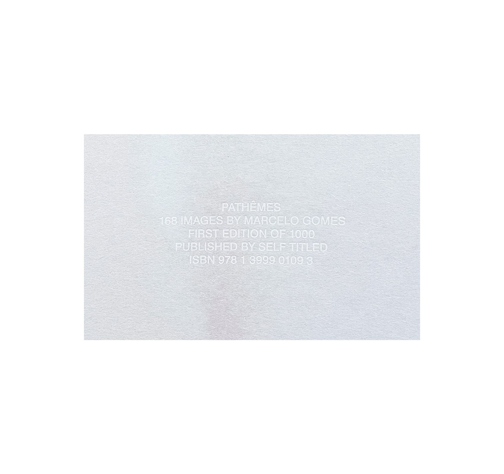 PATHÊMES by Marcelo Gomes – twelvebooks