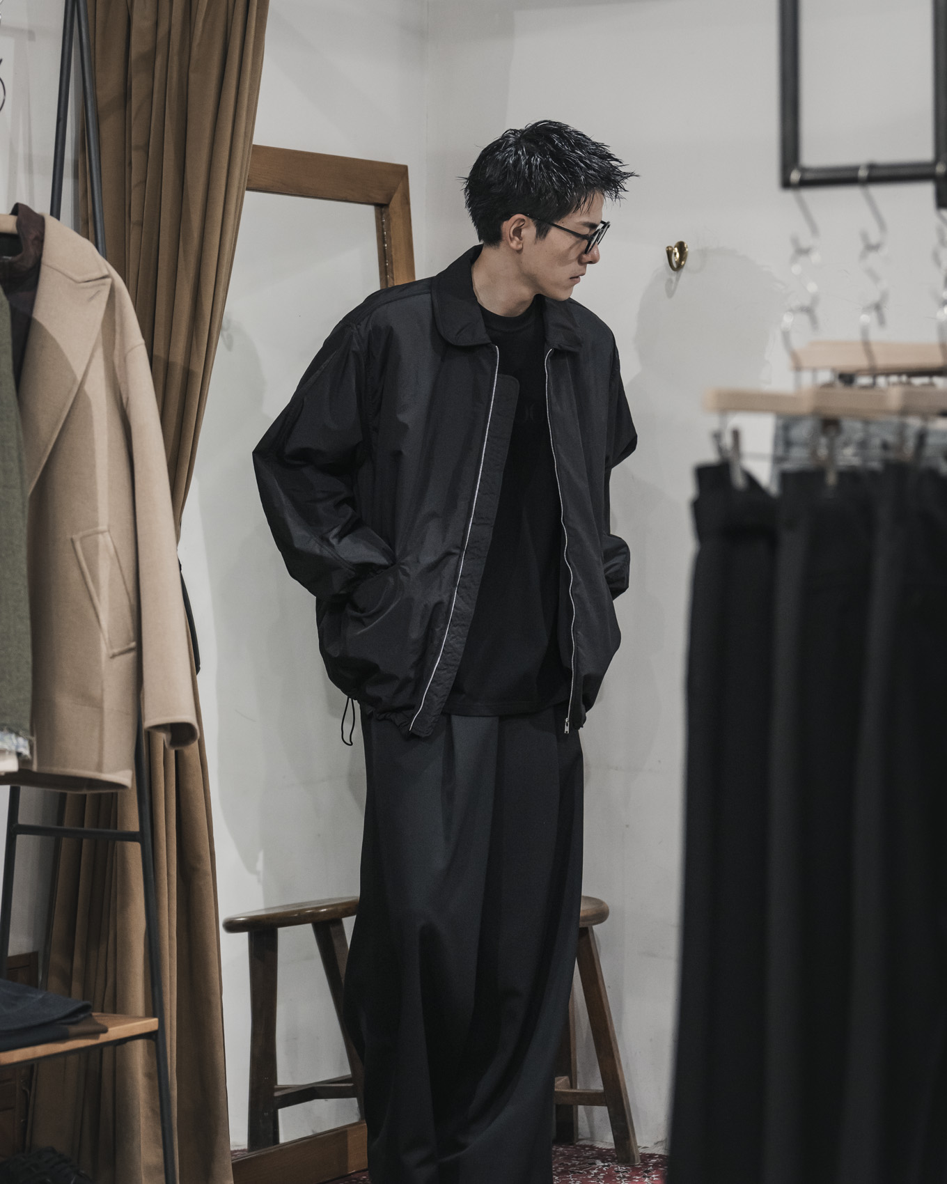 twelve BLOG | ssstein -Padded Coach Jacket, Melton Zip Up Blouson