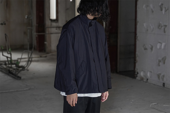 COMOLI -Wool Check Shirt & Nylon Short JKT & L/W Balcollar Coat