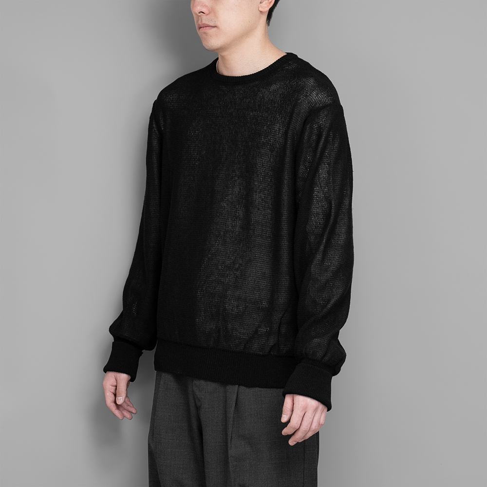 MAATEE&SONS ブラックアルパカ ひょっとこP/O SWEATER ひょっとこ” P/O