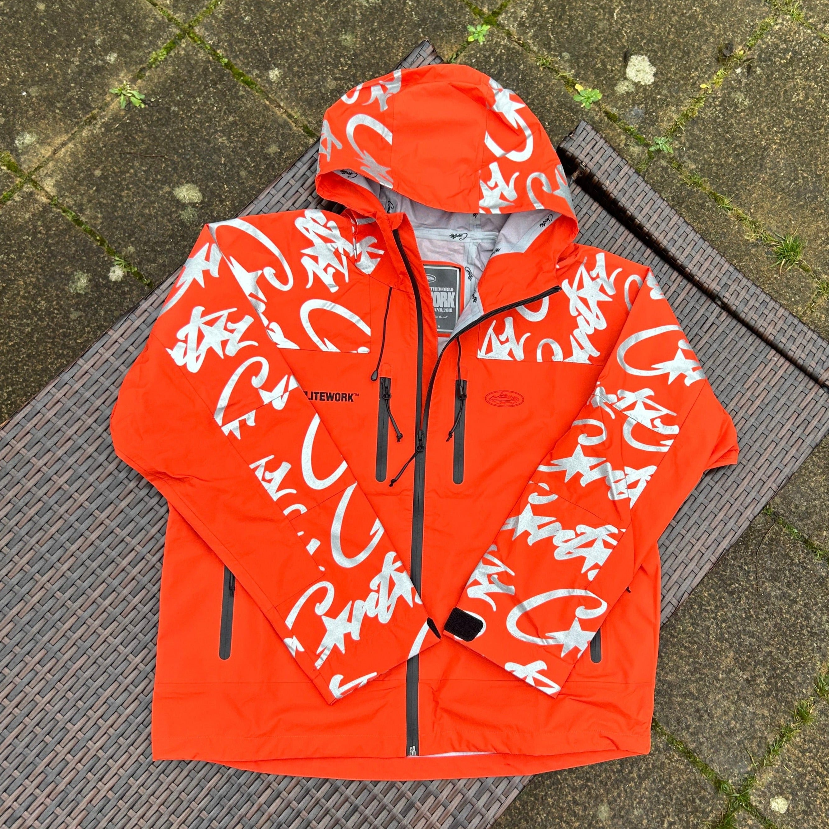 Corteiz Orange Elitework Shell Jacket | Twentytwo Supplies