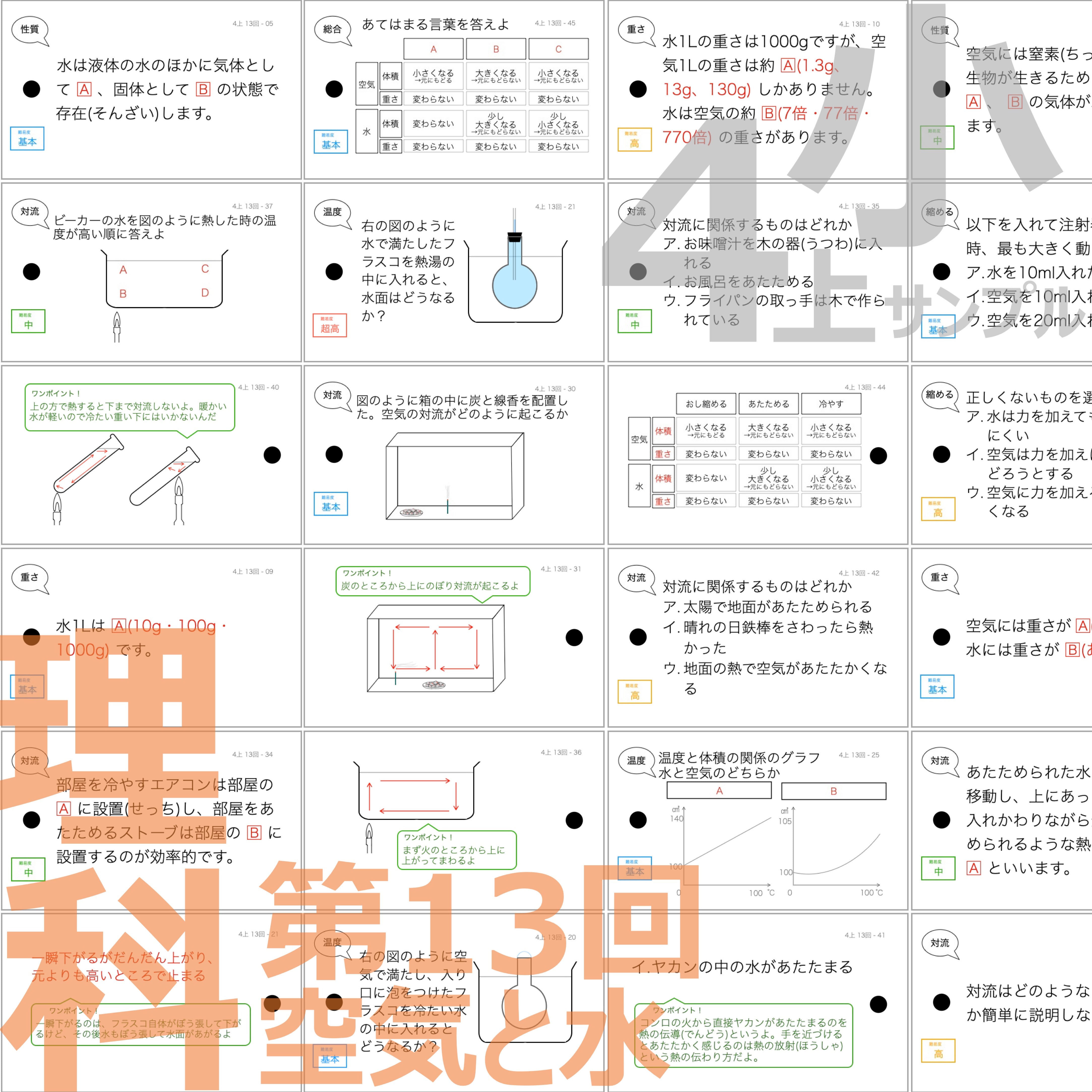 中学受験 暗記カード）4年上 理科 11-14回セット – TT1-Learning 中学