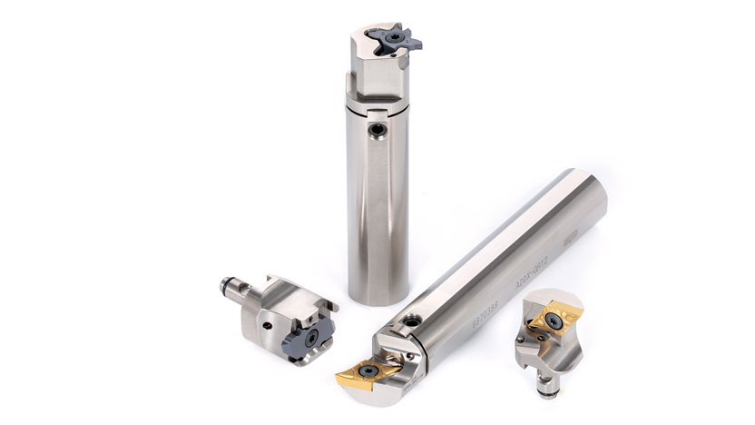 ヘッド交換式自動盤用工具『ModuMini-Turn』に 背面加工用丸シャンク