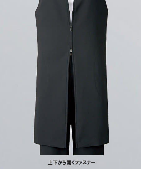 YUKI TORII】全1色・ロングベスト（ストレッチ） YT2314 | 事務服