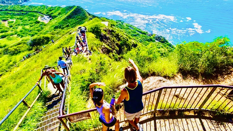 Take the Waikiki Turtle Trolley To Go Hike Diamond Head Crater