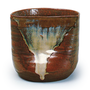 高取焼月形水指 たかとりやきつきがたみずさし | 鶴田 純久の章 お話