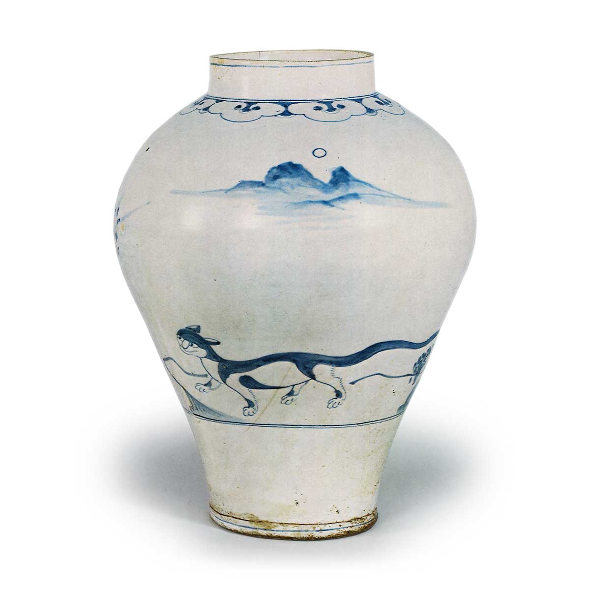 白磁 青花 染付 虎鵲文 壺 | 鶴田 純久の章 お話