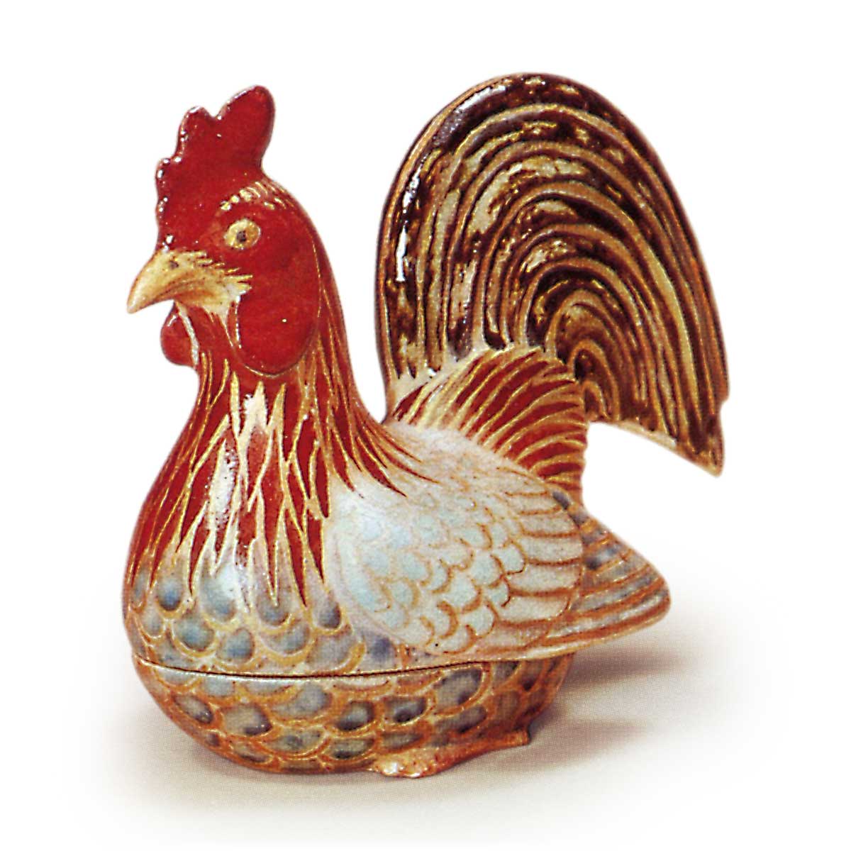 仁清色絵鶏香合 にんせいいろえにわとりこうごう | 鶴田 純久の章 お話