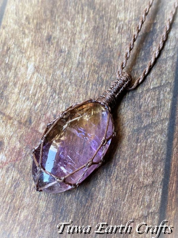 自信・やる気アップ・魔除け】大ぶり♪ 高品質アメトリン ペンダント