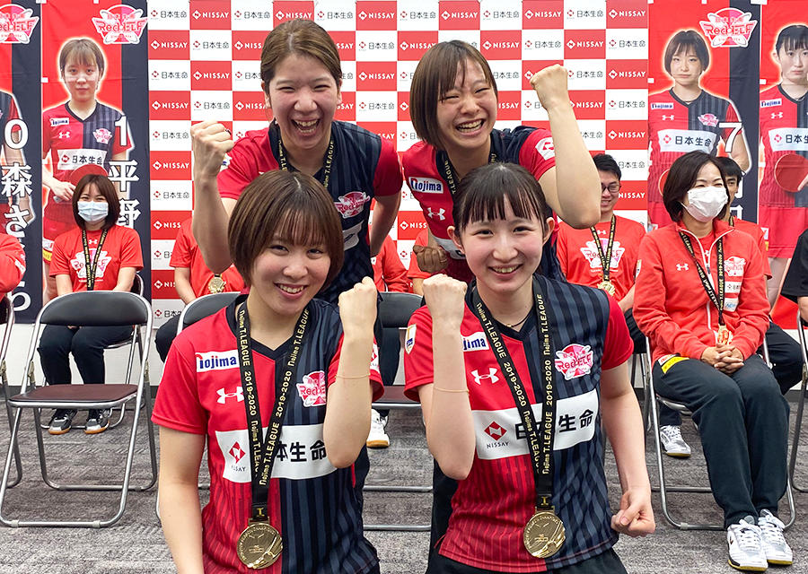 Tリーグ】平野美宇・早田ひなら、連覇の日本生命がオンラインで優勝