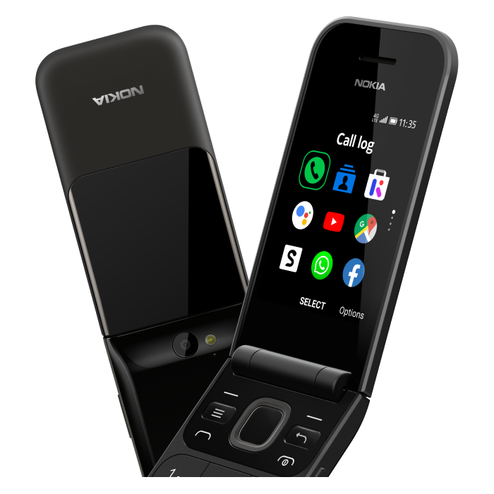NOKIA 2720 FLIP 4GB 512MB RAM Dual SIM 4G Black | Technology Valley