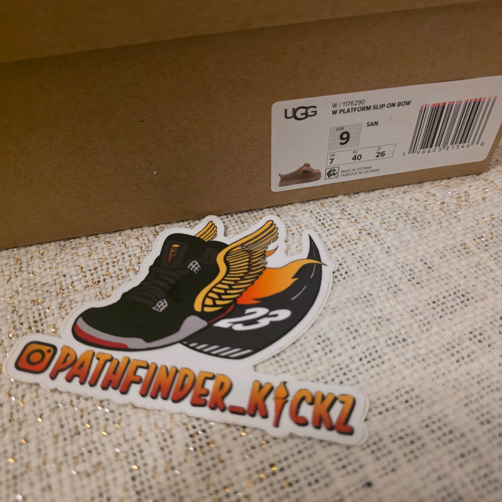 Size 9- Ugg Platform Slip-on Bow Sand | Mercari