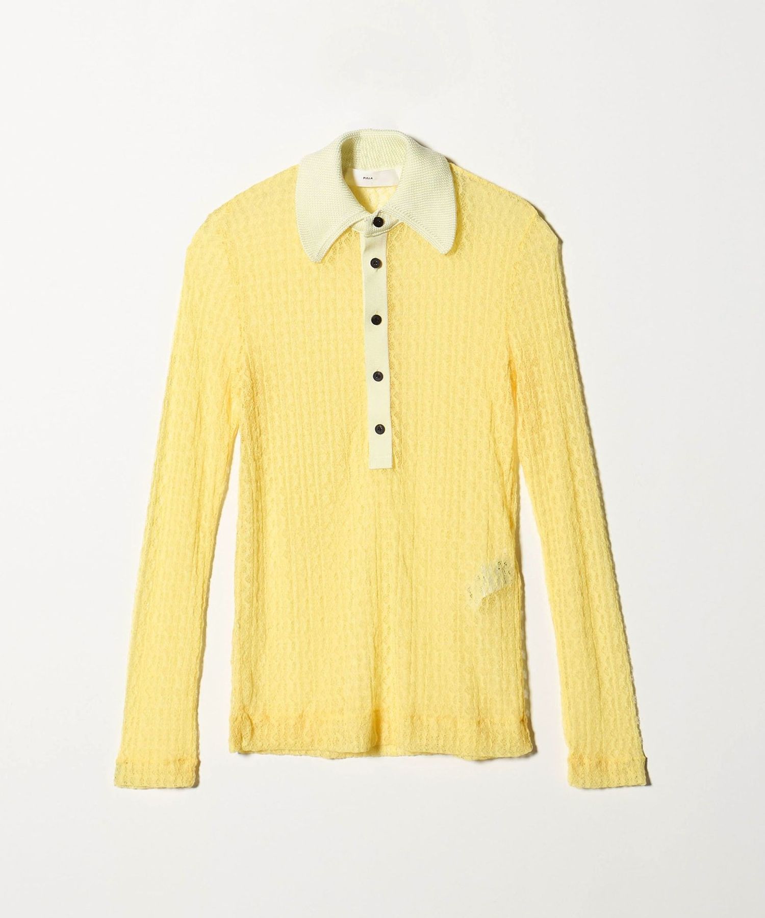 TOGA PULLA＞レースニットポロプルオーバー