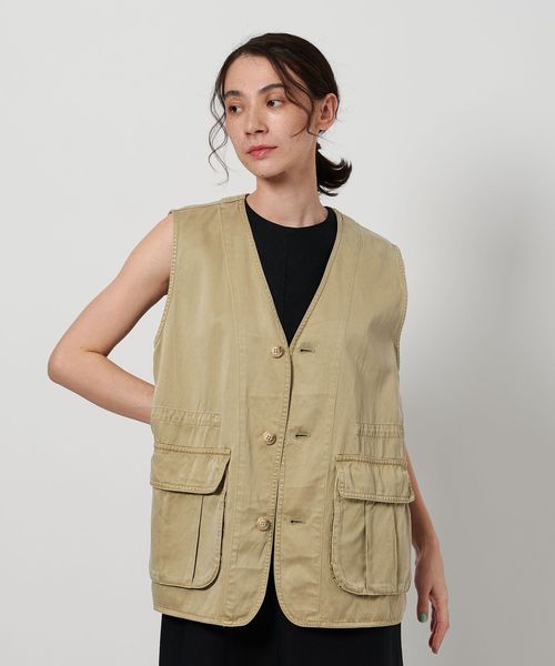 キュプラブレンド Vネック ベスト