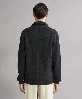 SOVEREIGN＞ウール カシミヤ アゼ ショールカラー カーディガン