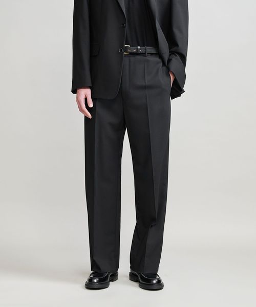 H＞ライトウェイトドスキン ワイドパンツ