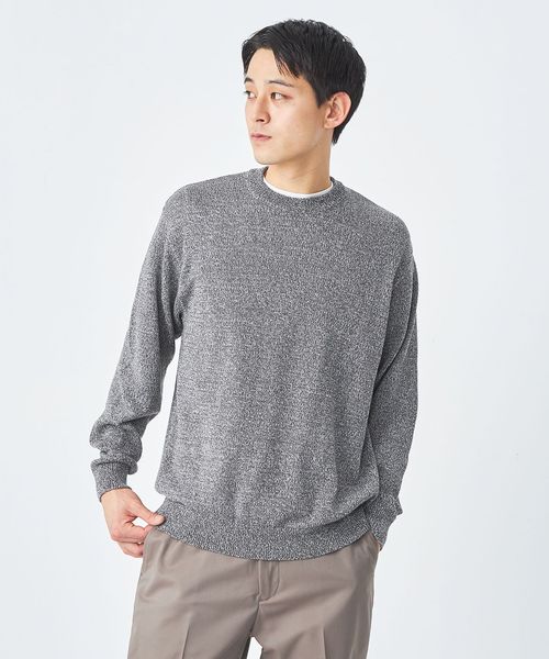 ミックス ペーパー テンジク クルーネック ニット