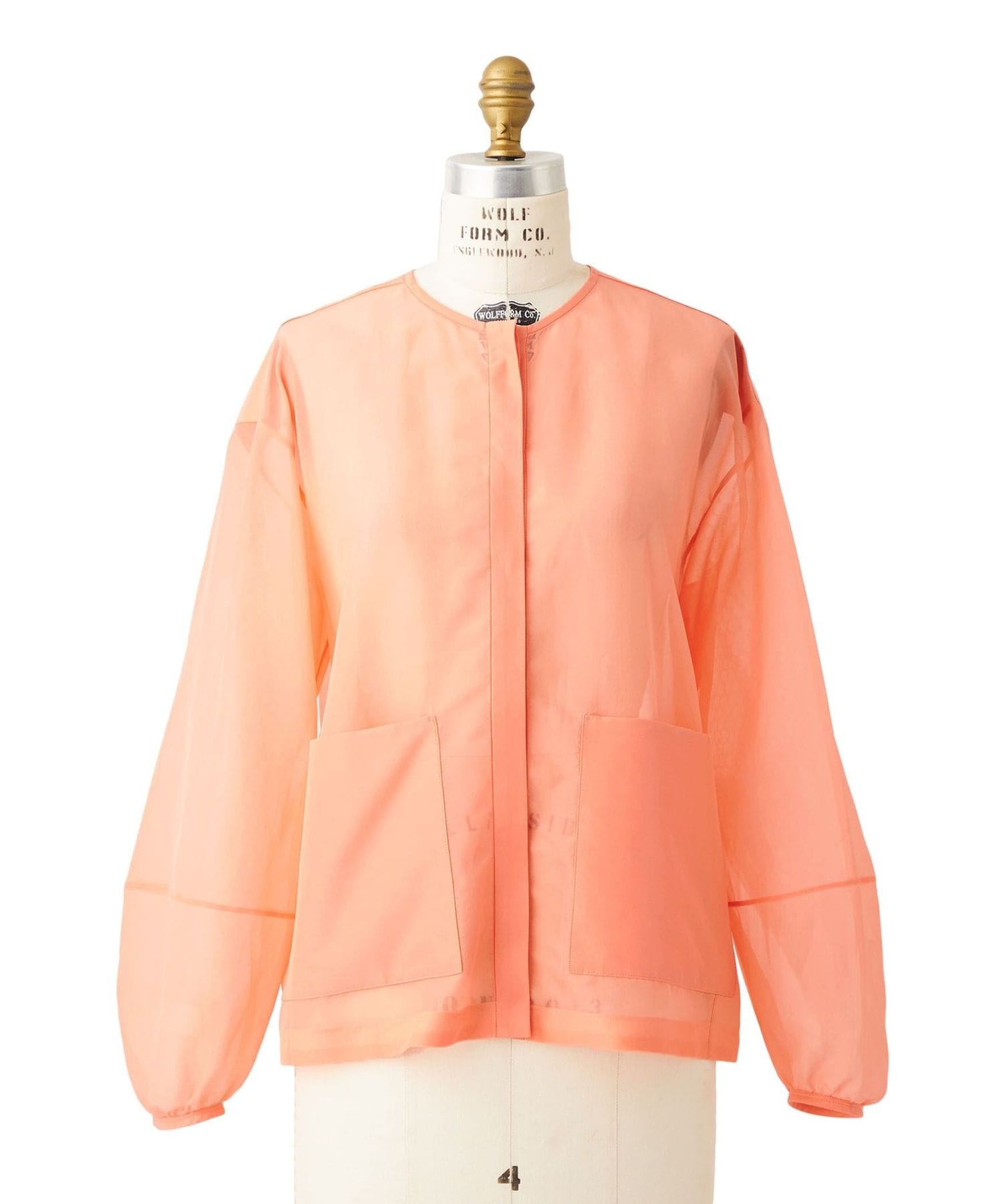 PRE2 シルクオーガンノーカラージャケット