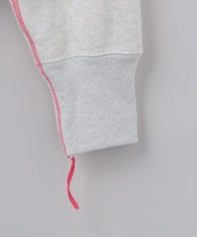 6(ROKU)＞コットンウラケ カラーステッチ クルーネック プルオーバー 25SS