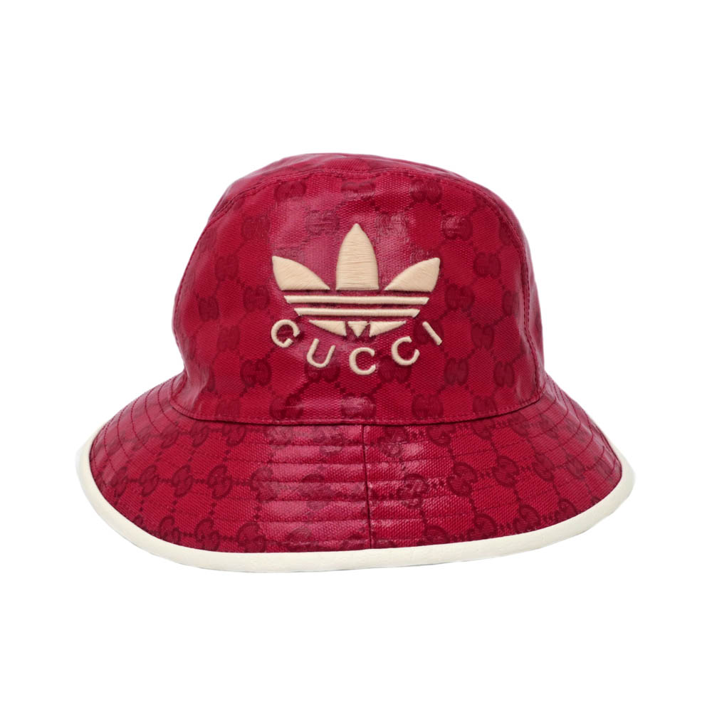 名東】【GUCCI】グッチXアディダス GG バケットハット 帽子 728215 M