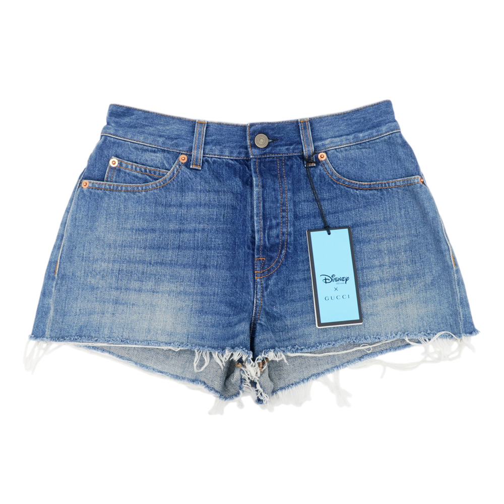 名東】【GUCCI】グッチ ディズニーコラボ デニムショートパンツ