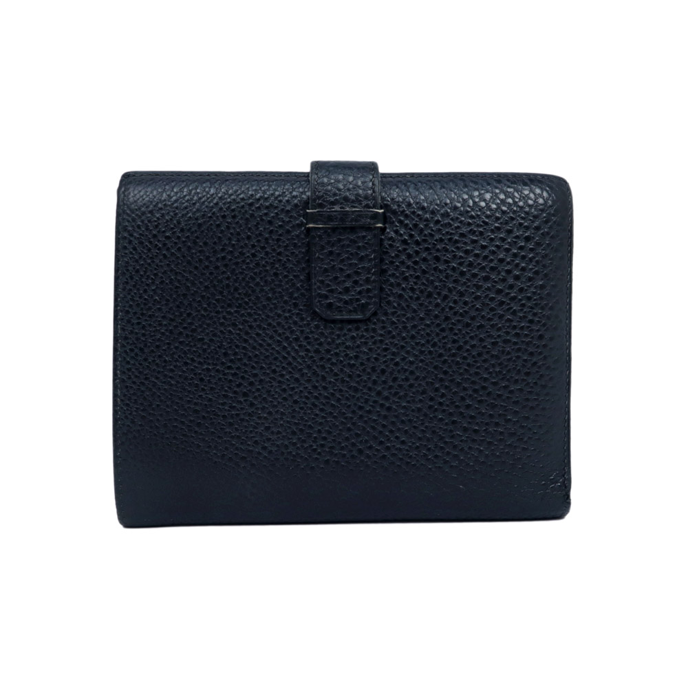 名東】【HERMES】エルメス ジュラ2 二つ折り財布 ブラック 黒 トゴ □C