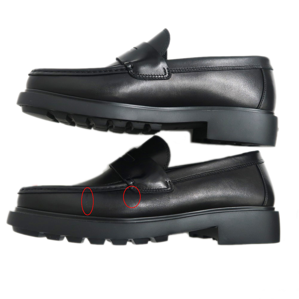 名東】【FERRAGAMO】フェラガモ ローファー DONNY 8 1/2EEE ブラック